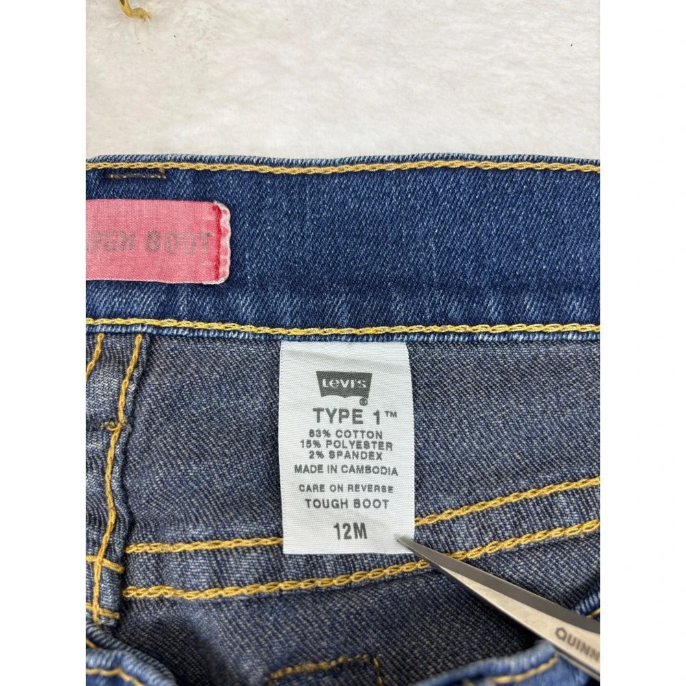 Levis Type 1 Men's 34x29 Tough Bootcut Vintage Jeans Dark Blue Western Fit